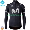 Tenue Maillot M/L + Collant à Bretelles Hiver Thermal Fleece Movistar Team 2025